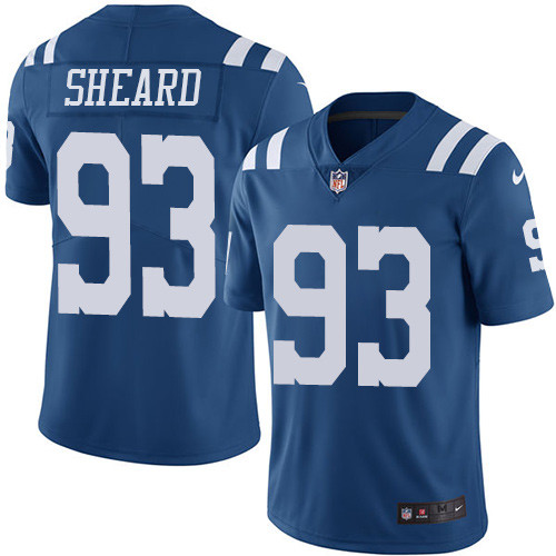 Indianapolis Colts 93 Limited Jabaal Sheard Royal Blue Nike NFL Men Rush Vapor Untouchable jersey